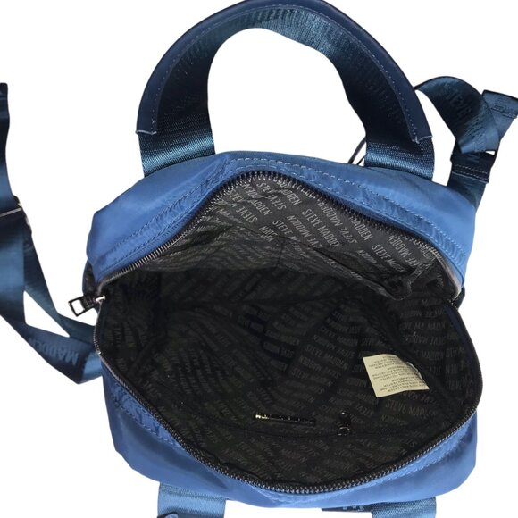 New Steve Madded Blue Quilted Backpack Bag NWOT